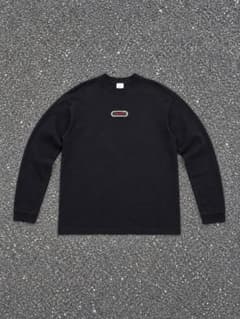 【日本限定】HUF オーバルロゴ 日本製 ロンT ブラック　フェードのサムネイル