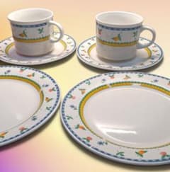 フルーツ柄 　カップ＆ソーサー 2客セット　プレート 2枚　まとめ出品☆☆☆