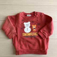 雪だるま クマ 刺繍 トレーナー　ホットビスケッツのサムネイル