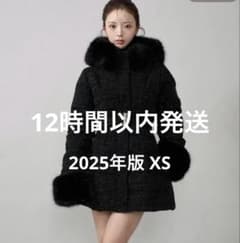 Darich ダーリッチ レディミディツイードダウンコート ブラック XS