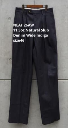 パンツ NEAT26AW NaturalSlubDenim Wide Indigo 46 NEAT26AW NaturalSlubDenim Wide Indigo 46 - メルカリ