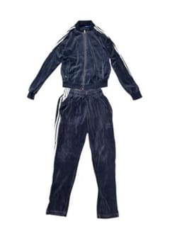 【専売】adidas Originals ベロアジャージ上下セット S 紺のサムネイル