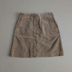 【美品】UNIQLO コーデュロイミニスカート ブラウンのサムネイル