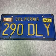 カリフォルニア州 ナンバープレート 本物ヴィンテージのサムネイル