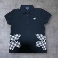 Pearly Gates Women's Golf Wear Gingham Check Strawberry Pattern Polo Shirt
