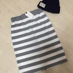 新品♡タグ付き♡チャオパニック♡ボーダー♡スウェットスカートのサムネイル