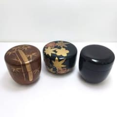 Y3032-12 茶道具 欅・蒔絵・黒漆 棗 3点セット Y3032-12 茶道具 欅・蒔絵・黒漆 棗 3点セット YY - メルカリ