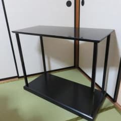 【美品】茶道具 木製 艶消 眞之台子 黒漆塗 組立式 元箱付 茶棚 お稽古 美品】茶道具 木製 艶消 眞之台子 黒漆塗 組立式 元箱付 茶棚 お稽古