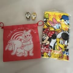 ディズニー くまのプーさん 巾着 ミニタオル チップとデール