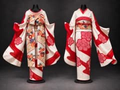 振袖 フルセット6点サイズS〜L絞り金金駒刺繍牡丹花文 正絹 - メルカリ