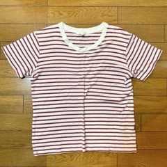 Tシャツ ボーダー　ホワイト　赤 ピンクのサムネイル