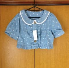 さくらんぼ柄 リボン付きGジャンのサムネイル