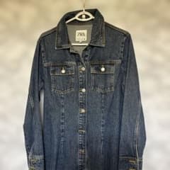 新品、ZARAデニムワンピースLのサムネイル