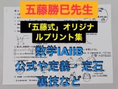 駿台 入試必須事項(数学ⅠA数学ⅡB)まとめ 五藤勝己先生 河合塾 鉄緑会