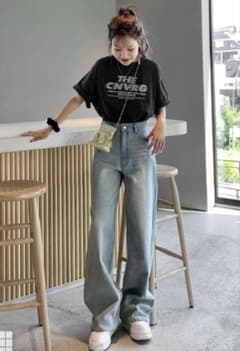 ストレートデニムパンツ ライトブルーのサムネイル