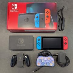 Nintendo Switch　本体　SDカード、HORIコントローラーセットのサムネイル