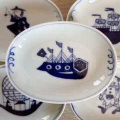 未使用】しん窯 青花 小判皿 12cm 楕円小皿 絵変わり 5枚セット - メルカリ
