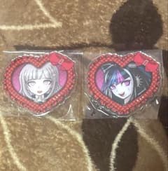 七海千秋 澪田唯吹 スーパーダンガンロンパ2 ハート型アクリルバッジ