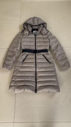 値下げ！！！MONCLER　モカシン　ベージュ　サイズ0　ロングコート　フードのサムネイル
