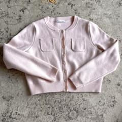 L'AUBE BLANC コンパクトクルーネックカーディガン サクラ - メルカリ