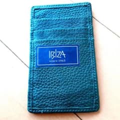 IBIZA カードケース グリーン レザー　６ポケット