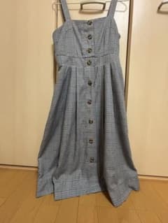 グレンチェック柄 キャミワンピース ロング丈のサムネイル