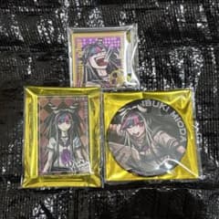 ダンガンロンパ 15周年記念展 アクリルブロック BIG缶バッジ 澪田唯吹