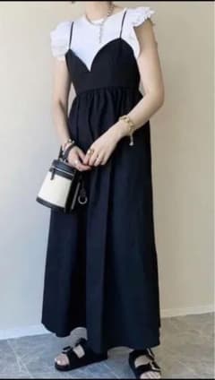 ZARA ポプリン　ミディ丈　ワンピース　Sのサムネイル
