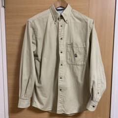 nautica シャツ ベージュ 長袖 古着のサムネイル