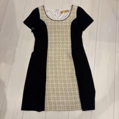 CECIL McBEE 半袖ミニワンピース ブラック/ベージュのサムネイル