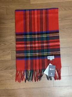 中判ジョンストンズ カシミヤ 100%マフラー ロイヤルスチュワート