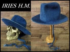 IRIES H.M. 別注 毛足長 ラビットファー インディゴ染 中折れ ハット IRIES H.M. 別注 毛足長 ラビットファー インディゴ染 中折れ ハット