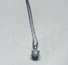 カメリアダイヤモンド 一粒 0.32ct Pt850 ネックレス 保証書付 - メルカリ