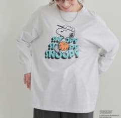 PEANUTS 스누피 슬리브 디자인 론 T