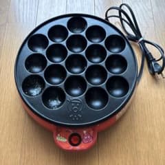 電気たこ焼き器 18個焼き レッド 動作確認済み たこ焼き機 中古品のサムネイル