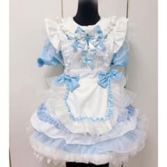 アイドル衣装 コスプレ 水色 青 文化祭 パニエ付き m50707395083_1.jpg?1772887213