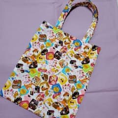 A4ぺたんこトートバッグ　ハンドメイド エコバッグのサムネイル