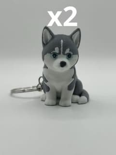 ハスキー キーホルダー 3Dプリンター 2個セットのサムネイル