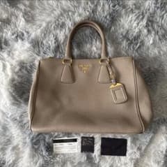 PRADA BN2420 ハンドバッグ ポミス グレージュ - メルカリ