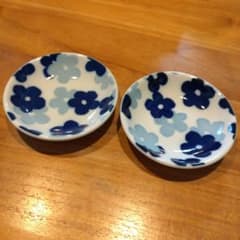 KAMAKURAPASTA 花柄 小皿 2枚セット 藍色のサムネイル