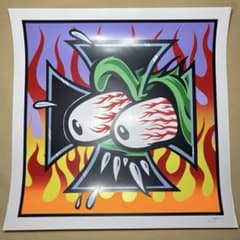 KOZIK EYES CROSS シルクスクリーンポスター KOZIK EYES CROSS シルクスクリーンポスター - メルカリ