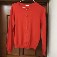 【landmark様専用】GU オレンジ カーディガンのサムネイル