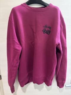 Stussy マゼンタ トレーナー サイコロデザイン - メルカリ