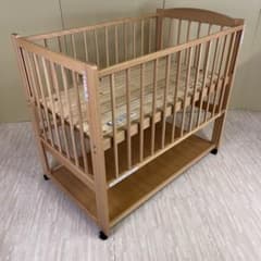 ☆除菌清掃済☆ 美品 日本製 サワベビー ハイタイプ すのこ床板 3面