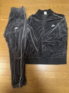 NIKE ナイキ　ベロアセットアップ　Lサイズ　ブラック 今から1時間値下げ中！ NIKE ナイキ ベロアセットアップ Lサイズ ブラック 今から1時間値下げ