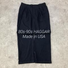 g*1様 80s USA製 HAGGAR ストライプ2タックスラックス W35 - メルカリ