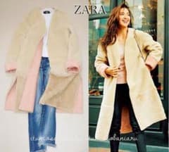 zara ボアコート　ムートンのサムネイル