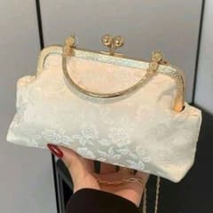 パーティーバッグ がま口 2way 花柄 結婚式 二次会のサムネイル