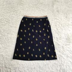 24032✨ミナペルホネン goutte カシミヤ混 フレアスカート ネイビー 24032✨ミナペルホネン goutte カシミヤ混 フレアスカート ネイビー