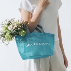 新品未使用】DEAN & DELUCAメッシュトートバッグ ターコイズブルーS